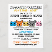 Katten en honden, Pet Adoption Event Adverteren Flyer (Voorkant)