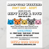 Katten en honden, Pet Adoption Event Adverteren Flyer (Voorkant)