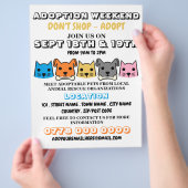 Katten en honden, Pet Adoption Event Adverteren Flyer (Hand)