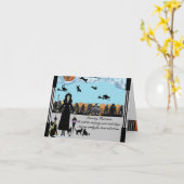 Katten en honden rennen! Tweede in een reeks Kaart (Gele Bloem)