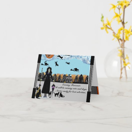 Katten en honden rennen! Tweede in een reeks Kaart (Gele Bloem)