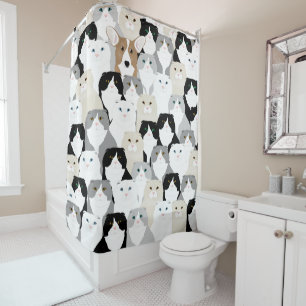 Katten en honden Shower Curtain Douchegordijn