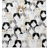 Katten en honden Shower Curtain Douchegordijn (Voorkant)