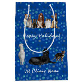 Katten en honden Veterinair op blauw Medium Cadeauzakje (Voorkant)
