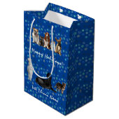 Katten en honden Veterinair op blauw Medium Cadeauzakje (Achterkant Gekanteld)