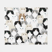 Katten en honden Vluchten Blanket Fleece Deken (Voorkant (Horizontaal))