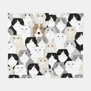 Katten en honden Vluchten Blanket Fleece Deken