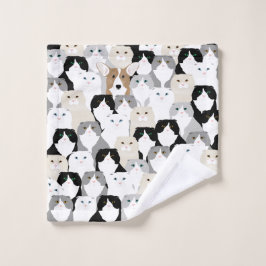 Katten en honden wassen de stof washandje