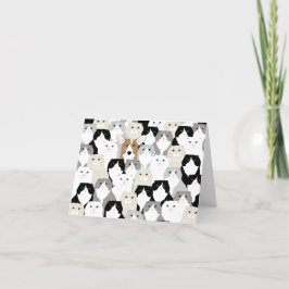 Katten en honden Wenskaart Feestdagen Kaart