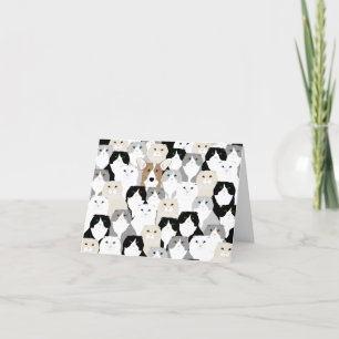 Katten en honden Wenskaart Feestdagen Kaart