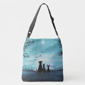 Katten en honden Winter Sunset Crossbody Tas (Achterkant)