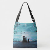 Katten en honden Winter Sunset Crossbody Tas (Voorkant)