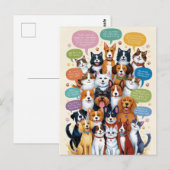 Katten en honden zeggen de meest duistere dingen - briefkaart (Voorkant / Achterkant)