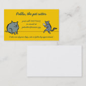 katten en honden (zittend gezelschapsdier) visitekaartje (Voorkant / Achterkant)