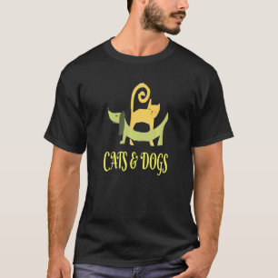 Katten- en hondenhuisdier Katten- en puppy-liefdes T-shirt