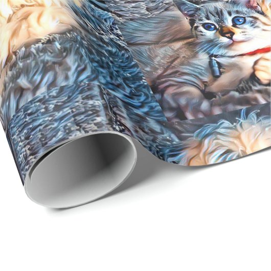 Katten- en hondenliefde cadeaupapier (Rol Hoek)