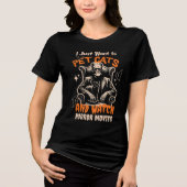 Katten en horrorfilms Fan Frankenstein Halloween Tri-Blend Shirt (Voorkant)