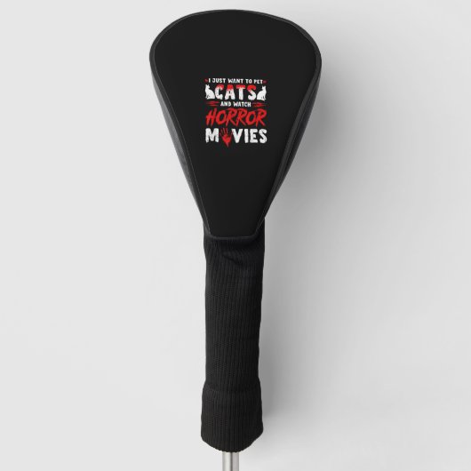 Katten en horrorfilms golfheadcover (Voorkant)