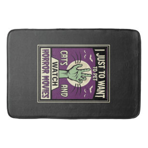 Katten En Horrorfilms Halloween-ontwerp Badmat