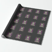Katten En Horrorfilms Halloween-ontwerp Cadeaupapier (Uitgerold)
