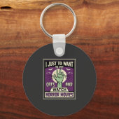 Katten En Horrorfilms Halloween-ontwerp Sleutelhanger (Voorkant)