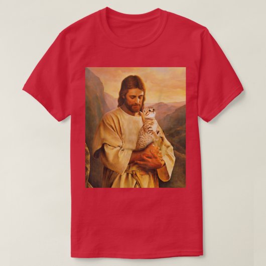katten en jesusliefhebbers t-shirt (Design voorkant)