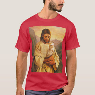 katten en jesusliefhebbers t-shirt