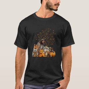 Katten En Jezus Herfst Seizoen Herfstblad Boom Chr T-shirt