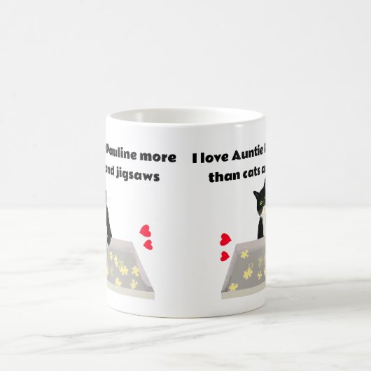 Katten en jigsaws maken dat ik lach op kattenpuzze koffiemok (Center)