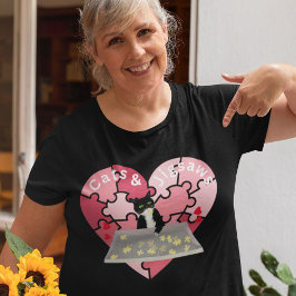 Katten en Jigsaws puzzel liefhebber T-shirt