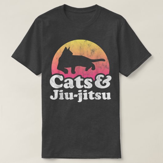 Katten en Jiujitsu Mannen of Womens Cat T-shirt (Design voorkant)