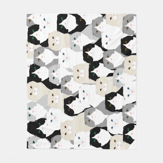 Katten en Katten Fleece Deken (Voorkant)