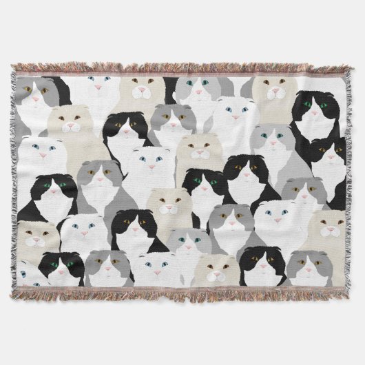 Katten en katten gooien deken (Voorkant)