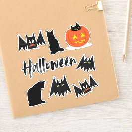 Katten en katten Halloween Sticker