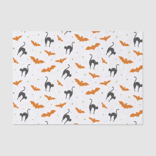 Katten en katten Halloween Tissuepapier (Voorkant)