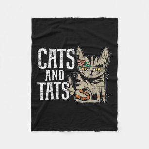 Katten en katten Tattoo tatoeages Kat Fleece Deken