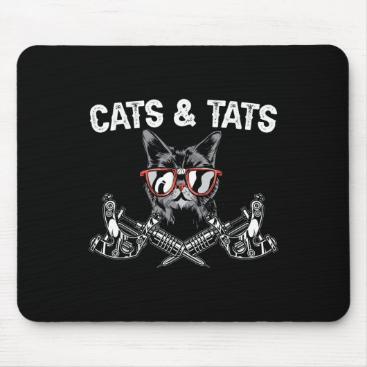 Katten en katten Tattoo tatoeages Kat Muismat (Voorkant)