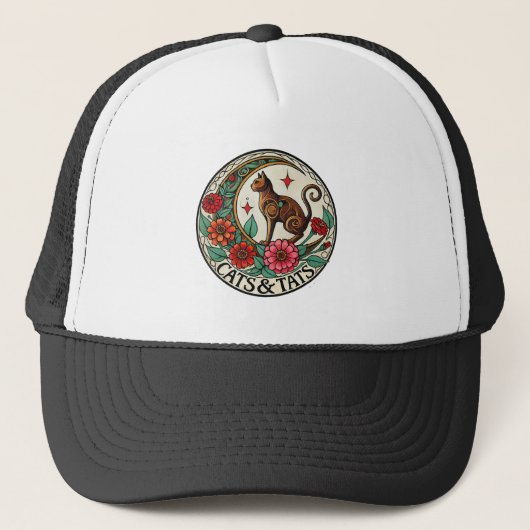 Katten en katten trucker pet (Voorkant)
