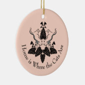 Katten en kattenfilet keramisch ornament (Rechts)