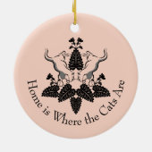 Katten en kattenfilet keramisch ornament (Achterkant)