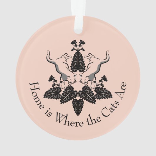 Katten en kattenfilet ornament (achterkant)