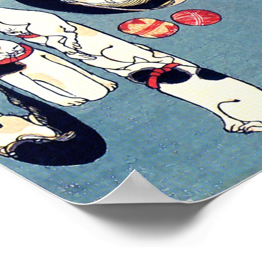 Katten en katvissen Kuniyoshi - Kunst in Japan Poster (Hoek)