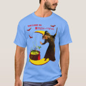 Katten en kikkers Blue Halloween Unisex T-Shirt (Voorkant)