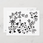 Katten en kippen briefkaart (Voorkant / Achterkant)