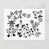 Katten en kippen briefkaart (Voorkant)