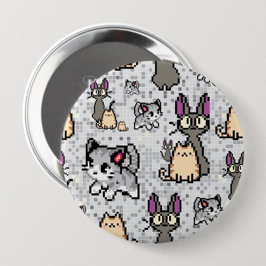 Katten en Kittens 2 Ronde Button 4,0 Cm (Voorkant /achterkant)