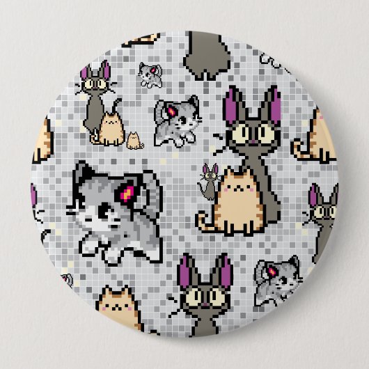 Katten en Kittens 2 Ronde Button 4,0 Cm (Voorkant)