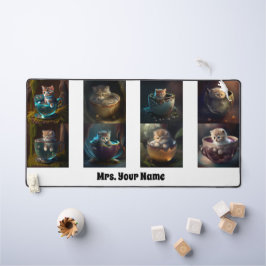 Katten en kittens in een theekopje, bureaumat