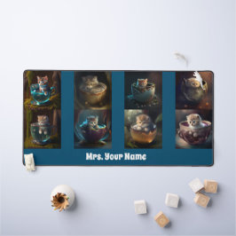 Katten en kittens in een theekopje, bureaumat