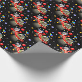 Katten en Kittens in UFO-ruimteschepen voor het vl Cadeaupapier (Hoek)